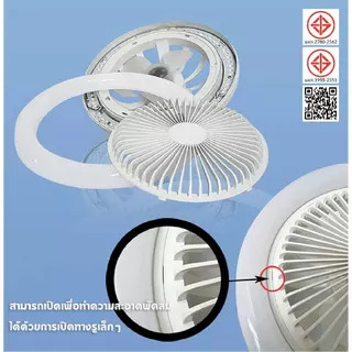 พัดลมโคมไฟ ไฟเพดาน led 30W หลอดไฟกลม LED Bulb Light พัดลมติดเพดาน หลอดไฟในบ้าน