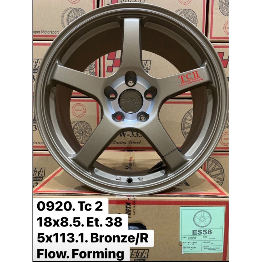 ล้อแม็กซ์ YUSTA​ TC2​ขอบ18 5​รู114.3​กว้าง8.5นิ้วET38​ FLOW​ FORMING​ มี7สี​ให้เลือก​ล้อคุณภาพแข็งแรงทนทานสวย(ราคา4ล้อ)