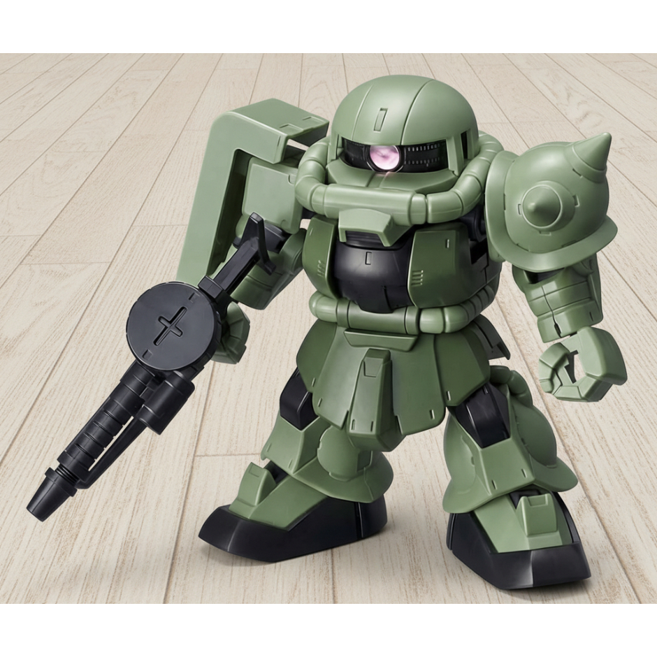 SD Zaku II โมเดลหุ่นยนต์ ตัวต่อ SD ประกอบเอง ตั้งโชว์