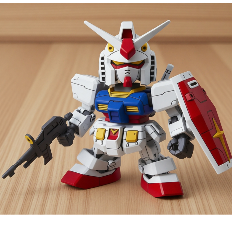 SD RX-78-2 โมเดลหุ่นยนต์ ตัวต่อ SD ประกอบเอง ตั้งโชว์