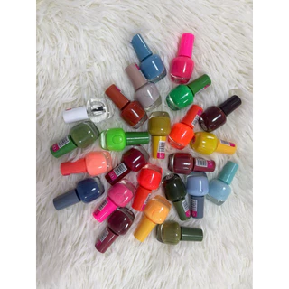 💅💅💅ยกแพ็ค ยาทาเล็บคละสีสดใส(1x24)ยาทาเล็บจิ๋ว 8ml.สีติดทนนาน แห้งเร็ว (ไม่ใช่สีเจล)#5935