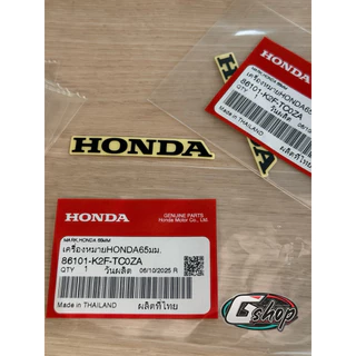 สติ๊กเกอร์ ป้าย HONDA 65 มม. สีดำ พื้นใส ติดได้ทุกรุ่น [แท้ศูนย์ Honda] 86101-K2F-TC0ZA