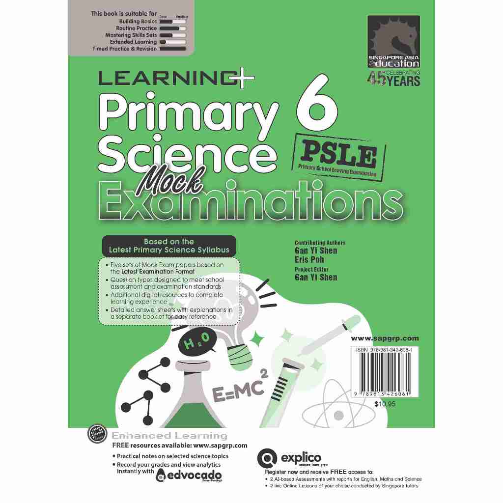 GSAP_แบบฝึกหัดวิทยาศาสตร์ภาอังกฤษ ป.6  Primary 6 Science Mock Examinations