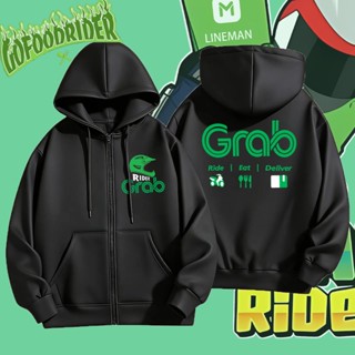 Grab Team ซิป Hoodie กับหมวก | Comfortable Zip-Up Sweatshirt…
