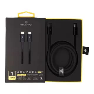 สายชาร์จ TITANV THUNDERBOLT 4 USB-C to USB-C 240W 1.5M. Knitting Black by Banana IT