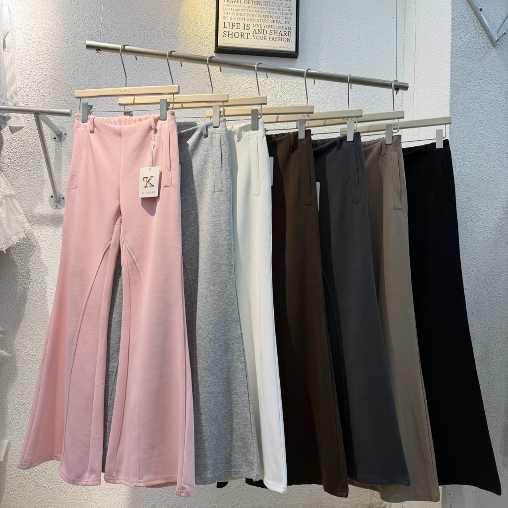 Reallyshops #1102(K) กางเกงขายาวขาม้า กระเป๋าข้างผ้านิ่ม เอวยางยืด ผู้หญิง พร้อมส่ง ราคา ถูกที่สุด ดีลบีเคเค แกลเลอรีภาพที่ 8
