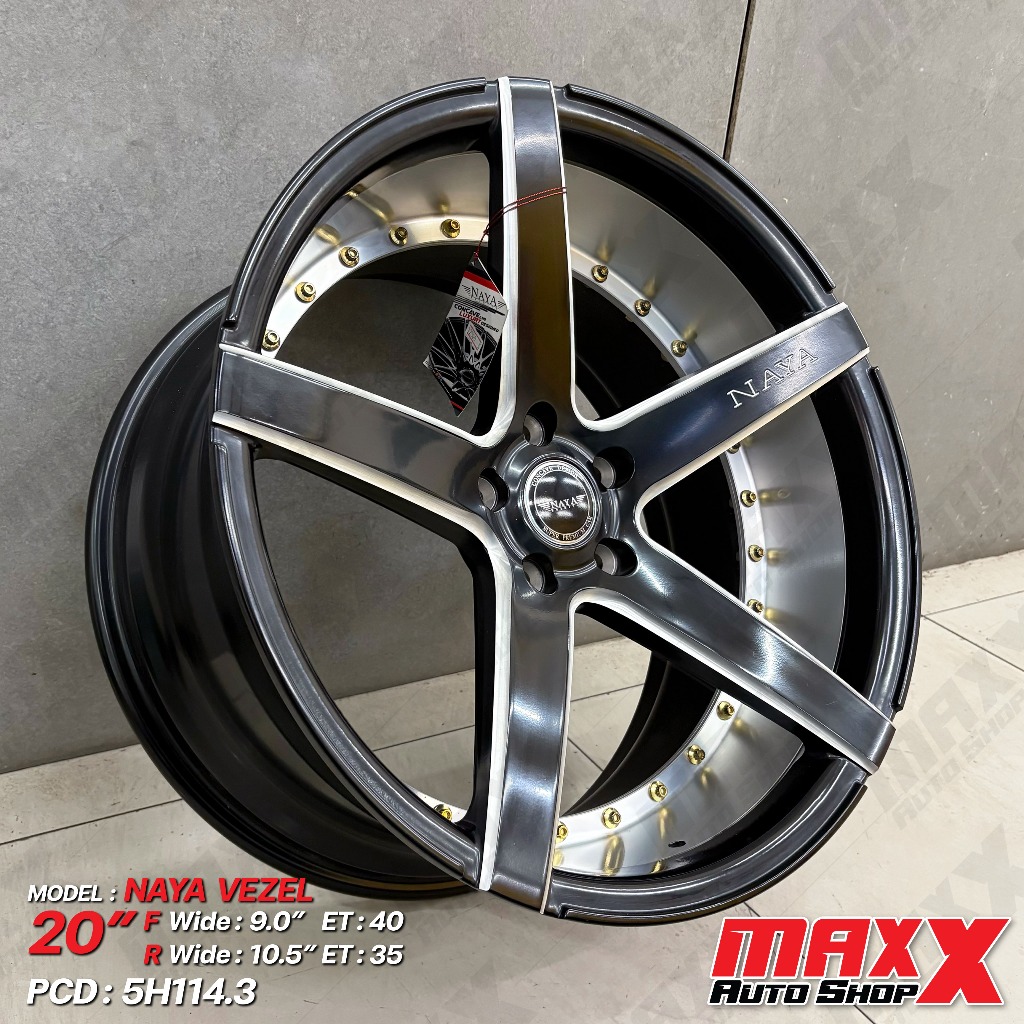 ล้อแม็กซ์ NAYA VEZEL ขอบ 20-5H114.3 F9.0 ET40 R10.5 ET35 (ขายเป็นชุด 4 วง) (0673,0674) NAYA-VEZEL(32