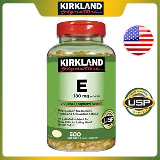 (Exp.12/2028)Kirkland E 400IU 180mg 500 softgels วิตามิน E
