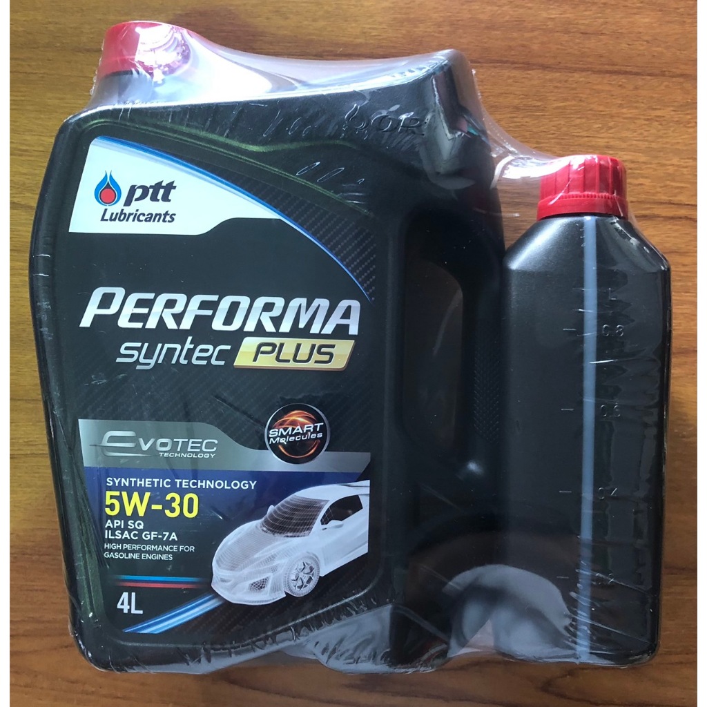 น้ำมันเครื่องเบนซิน เพอร์ฟอร์ม่า ซินเทคพลัส อีโวเทค 5w-30 Performa Syntec Plus Evotec 5W-30 ขวดเทาดำ