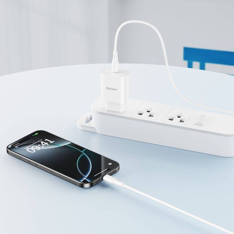 d-power ชุดชาร์จเร็ว 20W รุ่น AP-24 ปลั๊กไทย ชาร์จไว ปลอดภัย รับประกัน 1 ปี