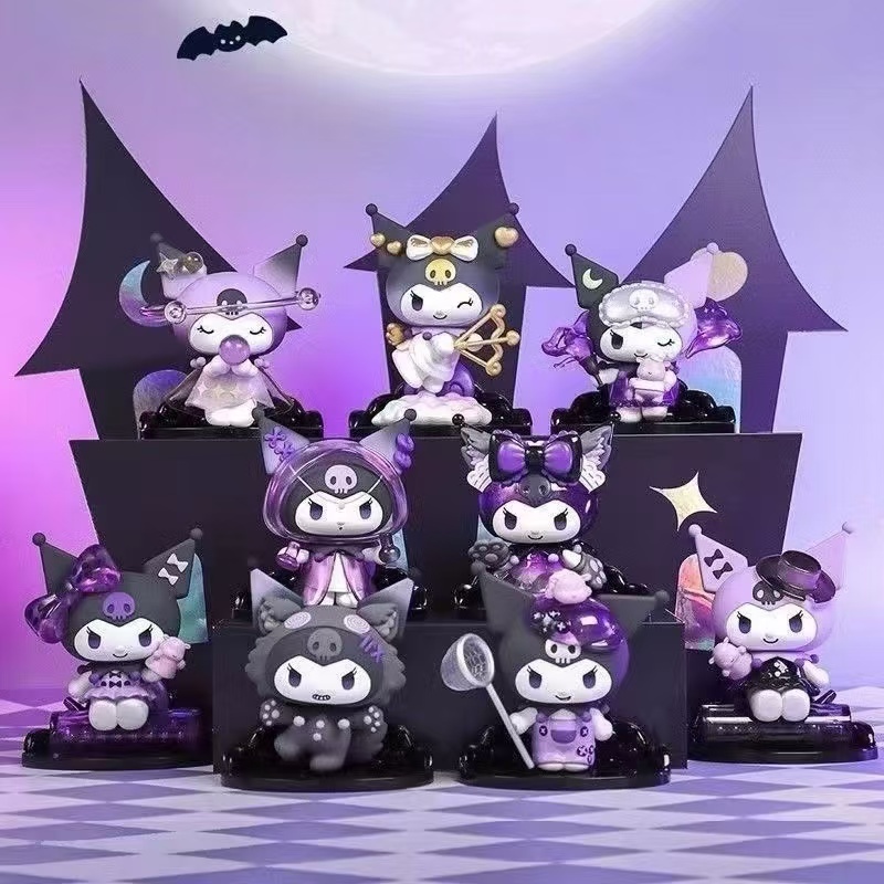 โมเดลกล่องจุ่ม โมเดล Kuromi Poker Kingdom Series 1 ชุด 8 ชิ้น Blind Box Complete Set กล่องปริศนา สาวกคุโรมิ ต้องมี