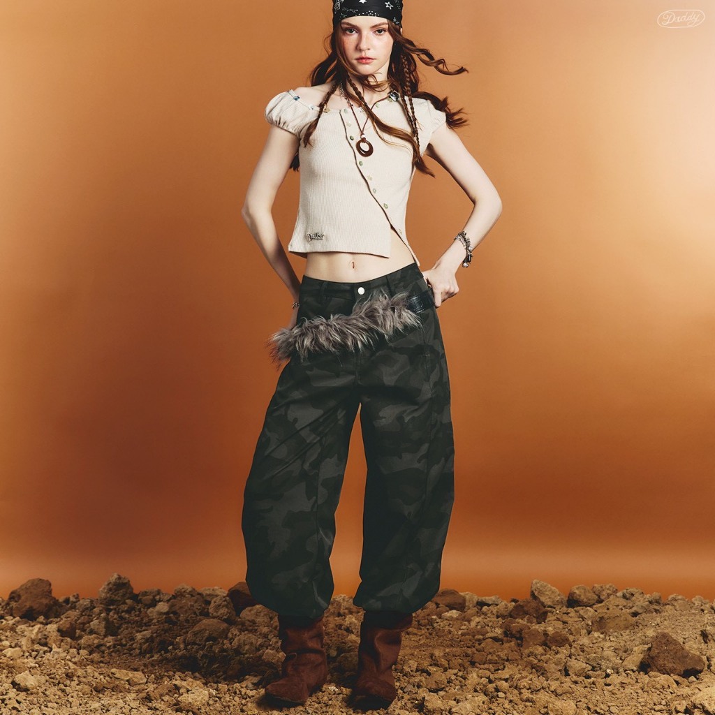 DADDY(SWC) | Johnsmith Military Pants กางเกงลายทหาร สีเขียว สุดน่ารัก