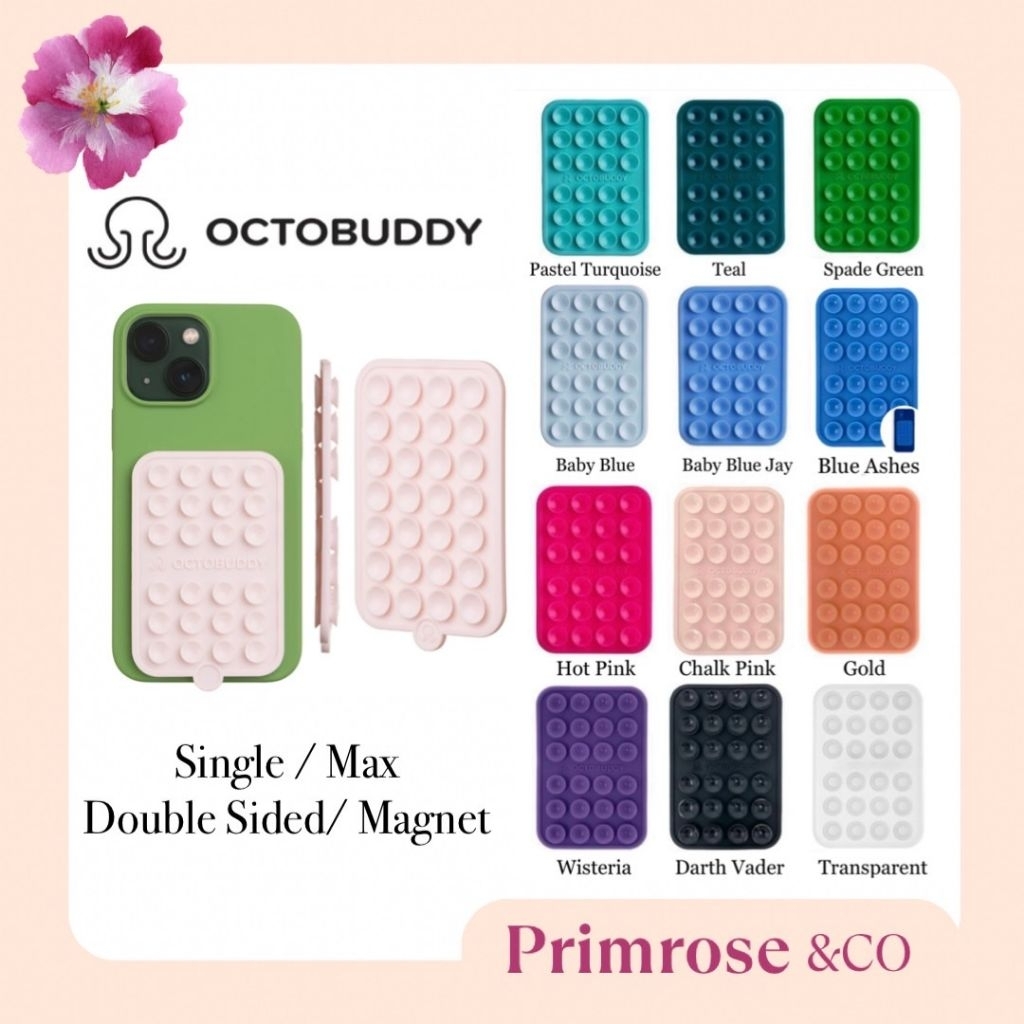 (ของแท้100% พร้อมส่ง) Octobuddy Silicone Suction Phone Case รุ่น Classic , Magnet , Double แผ่นดูดซิลิโคนแปะโทรศัพท์