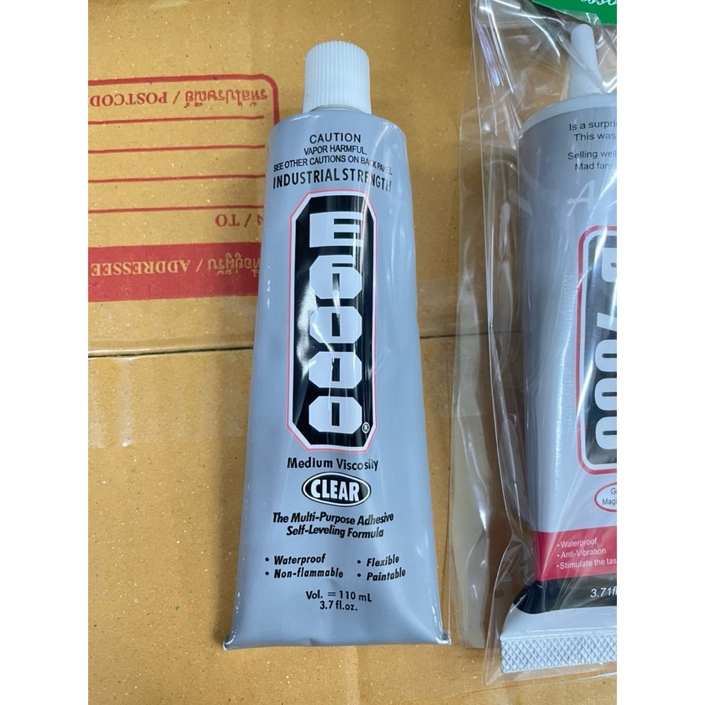 กาวติดเพชร กาวหลอดเทาE6000 หลอดใหญ่ สีใส ติดเหนียวทน งานของแท้ หนัก110ml