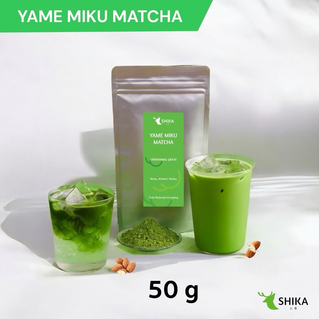 PayDay✅สุดท้าย50g.❗️พร้อมส่งด่วน1วัน🛵SHIKA Miku MATCHA | YAME MIKU CEREMONIAL ยาเมะ มิขุ เกรดพิธีการ🌱 ผงมัทฉะแท้ 100%