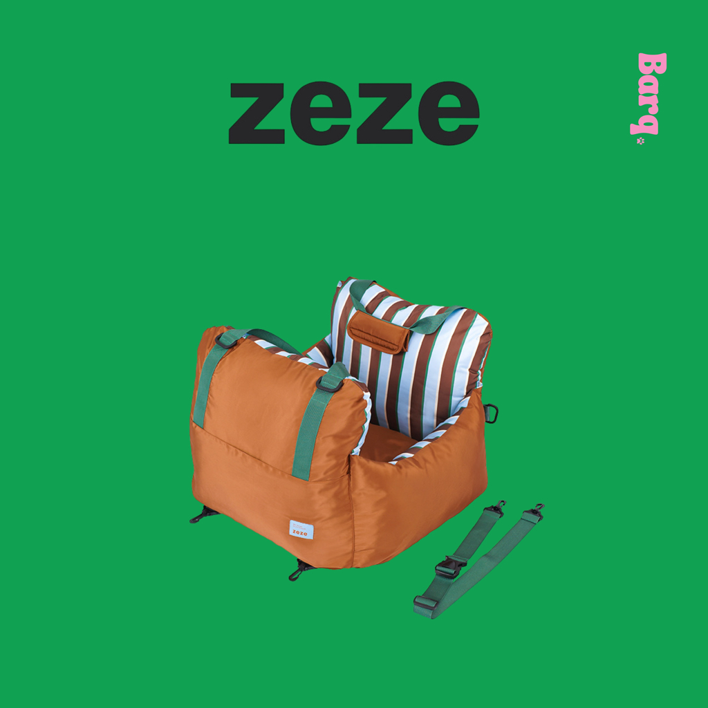 zeze คาร์ซีทสำหรับหมาแมว เบาะรองนั่งสัตว์เลี้ยง รุ่น Outdoor, Stripped Travel Carrier Bag กระเป๋าหมา