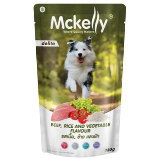 (EXP 10/2569) Mckelly Dog Delite อาหารเปียกสุนัข 1กล่อง(12ซอง) แมคเคลลี่ ดีไลท์ ขนาด 130 g