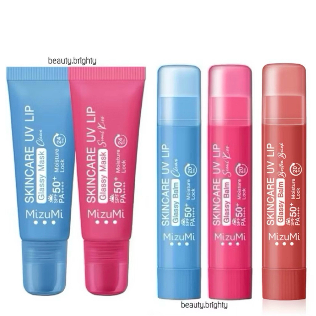 🔥ถูกสุดExp2028🔥MizuMi Skincare UV Lip Glassy Balm 3.5g ลิปบาล์มกันแดด บำรุงริมฝีปาก ลดปากแห้งแตกลอก