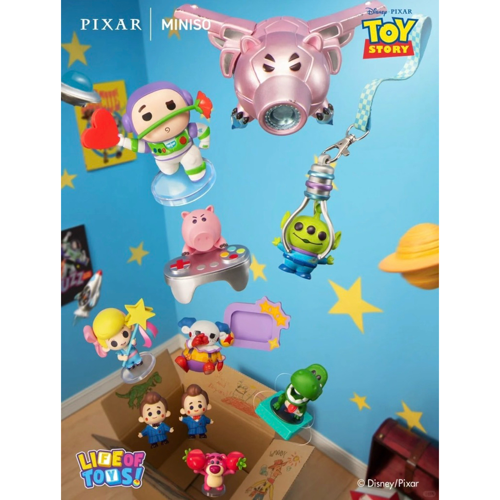 พร้อมส่ง กล่องสุ่ม Miniso Disney Pixar Toy Story Life of Toys