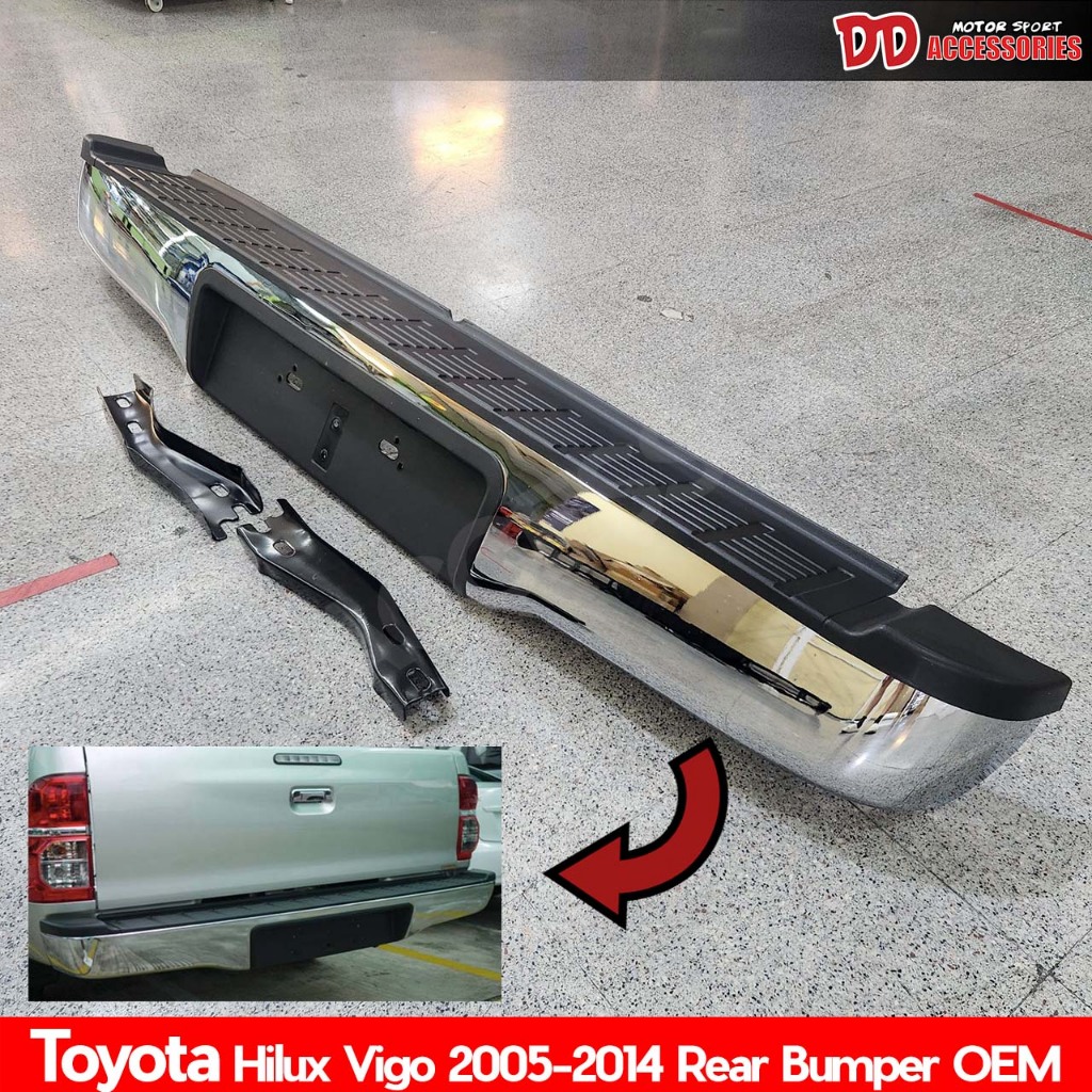 กันชนท้าย Vigo Vigo Champ 2005 2007 2009 2011 2014 ทรงห้าง สีชุบ NT