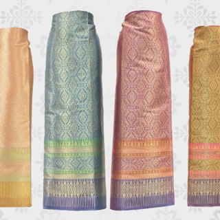 ผ้าไหมเทียมทอลาย ชนิกา ขนาด 2 หลา ยังไม่เย็บ