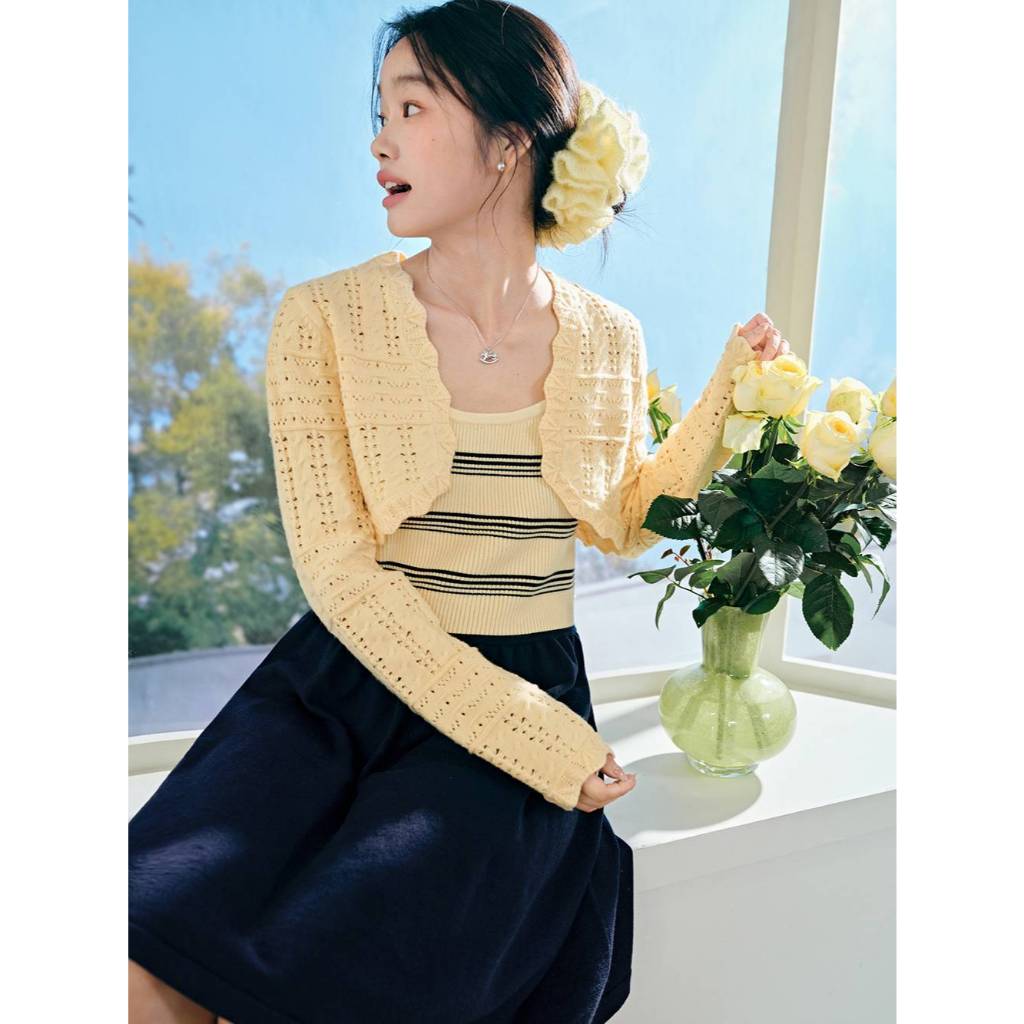 [Preorder] KUOSE : Cropped Cardigan and Dress