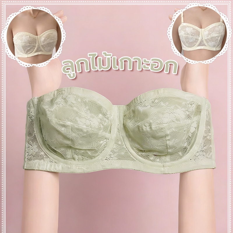 34-40BCD💥บราไร้สายสำหรับสาวไซส์ใหญ่ ช่วยยกกระชับทรง คัพบางพิเศษ ดีไซน์ลูกไม้เซ็กซี่ ไม่ลื่น สวมใส่สบาย