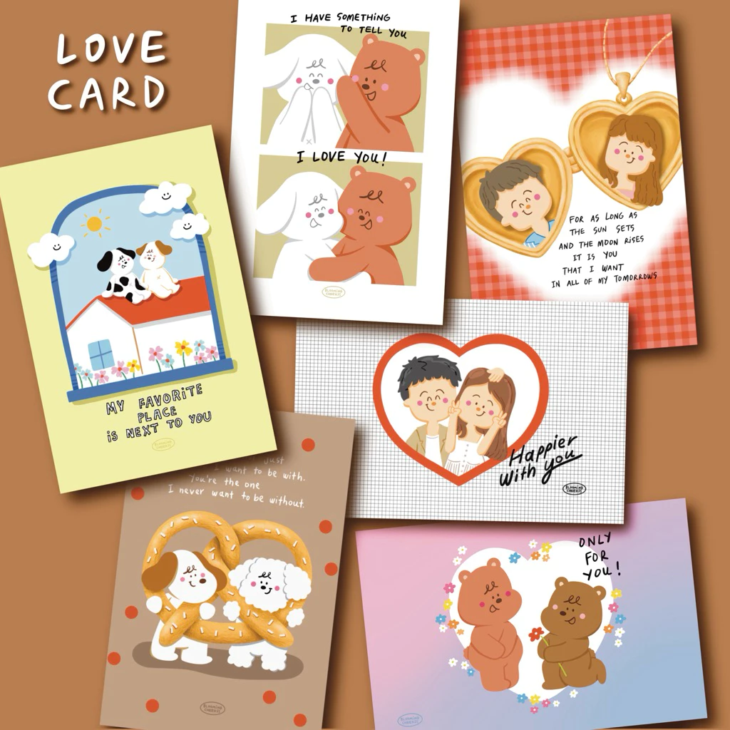 BMCK - การ์ดความรัก (มีซอง) ชุดที่ 3 LOVE CARD การ์ดอวยพรโอกาสต่างๆ