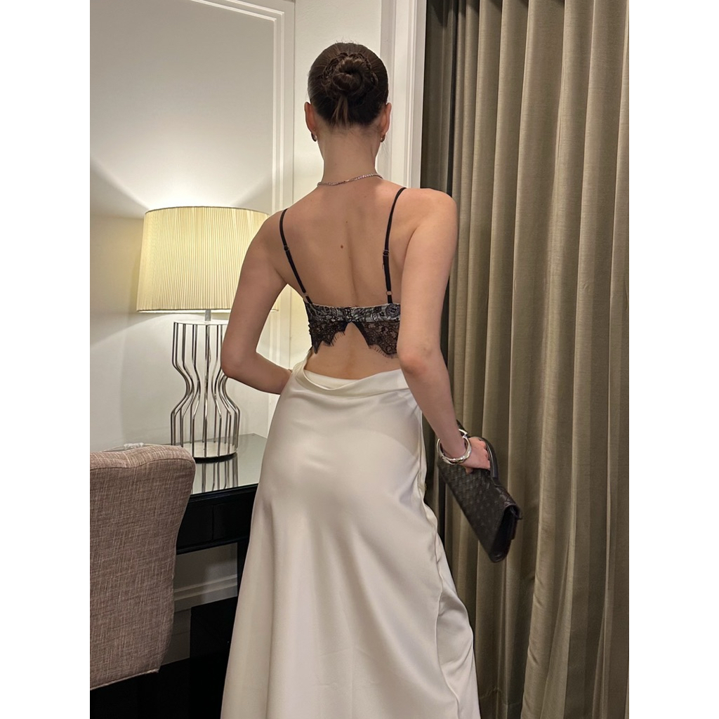 Ombré dress  เดรสซาตินเกรดพรีเมียม - รูปที่ 5