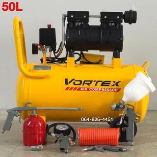 ปั้มลม 30ลิตร 50ลิตร Vortex รุ่นLimited เสียงเงียบ ปั้มลมออยฟรี Oilfree +อุปกรณ์ครบชุด รับประกัน1ปี