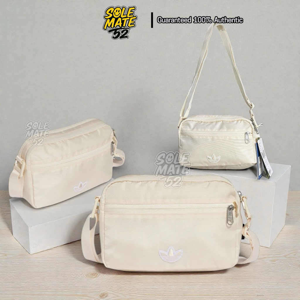 Adidas อาดิดาส กระเป๋าสะพายข้าง สีครีม รหัส IX7331 ของแท้💯 (มือหนึ่ง ป้ายครบ)