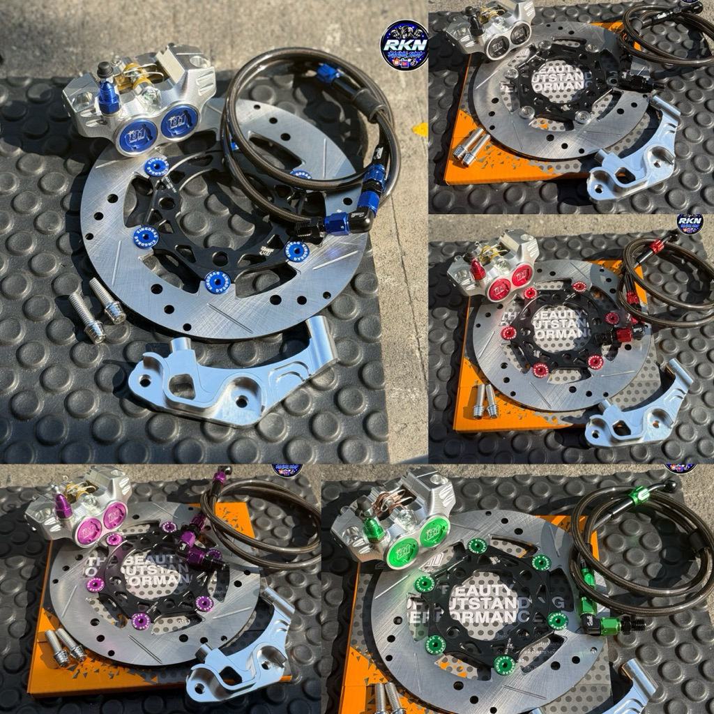 ชุดเดียวจบ🔥จีออโน่รุ่นธรรมดาCBS จาน190MM ปั้ม8.1CNC/จานตรงรุ่นจีออโน่/สายถัก/ขาปั้มตรงรุ่น+น็อตเลส2ตัว  รุ่นไม่มีABS