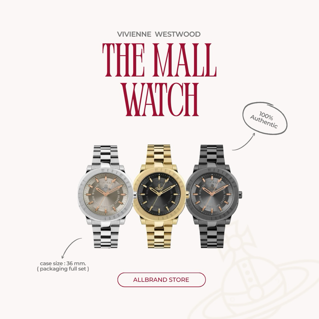 [ฟรี! กล่องเครื่องประดับ] (พร้อมส่ง) นาฬิกา Vivienne Westwood รุ่น THE MALL🪐