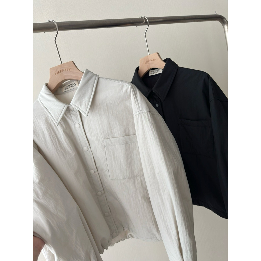FADTHINGS : Squid ink light padded shirt🐦‍⬛➿ รูปที่ 7