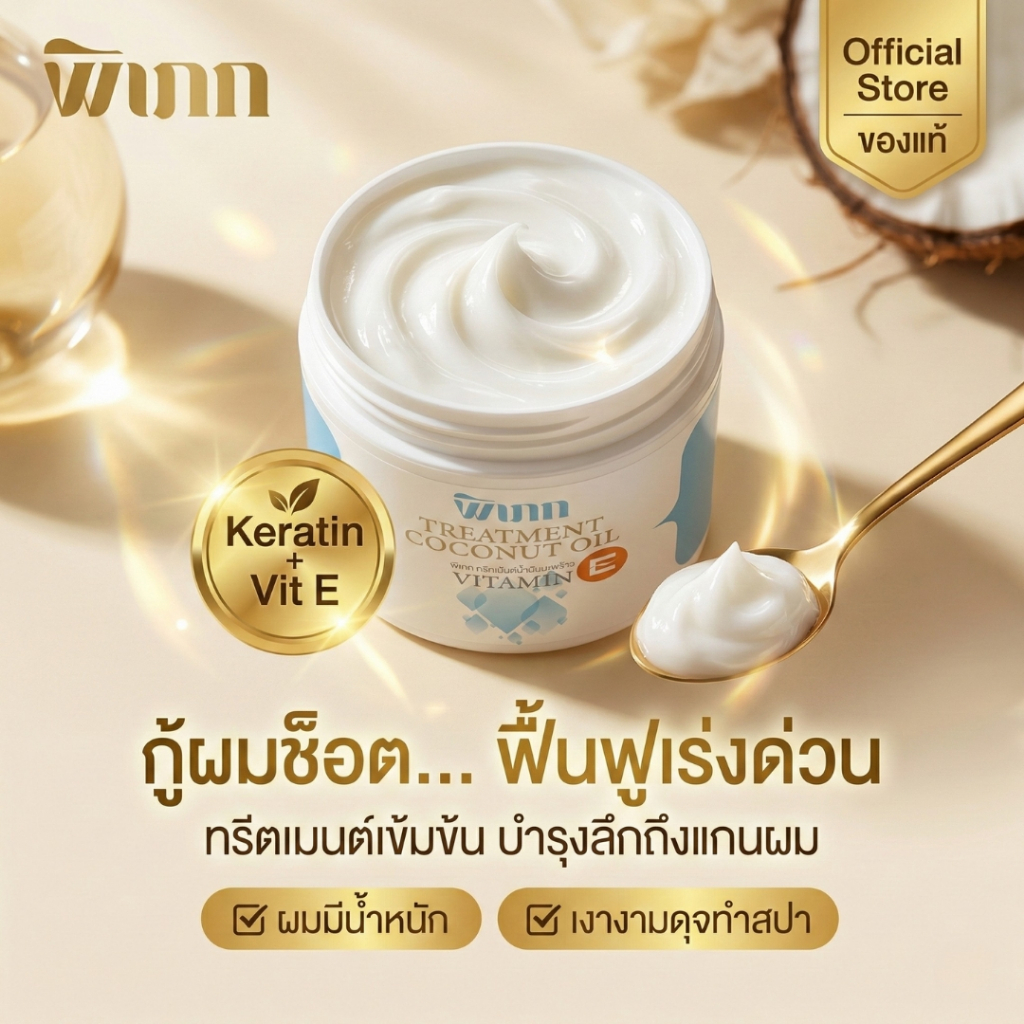 พิเภก ทรีตเมนต์เคราติน/แชมพู/ครีมนวด ฟื้นบำรุงผมเสีย ผมช็อต แห้งแตกปลาย ให้นุ่มลื่น เงางาม