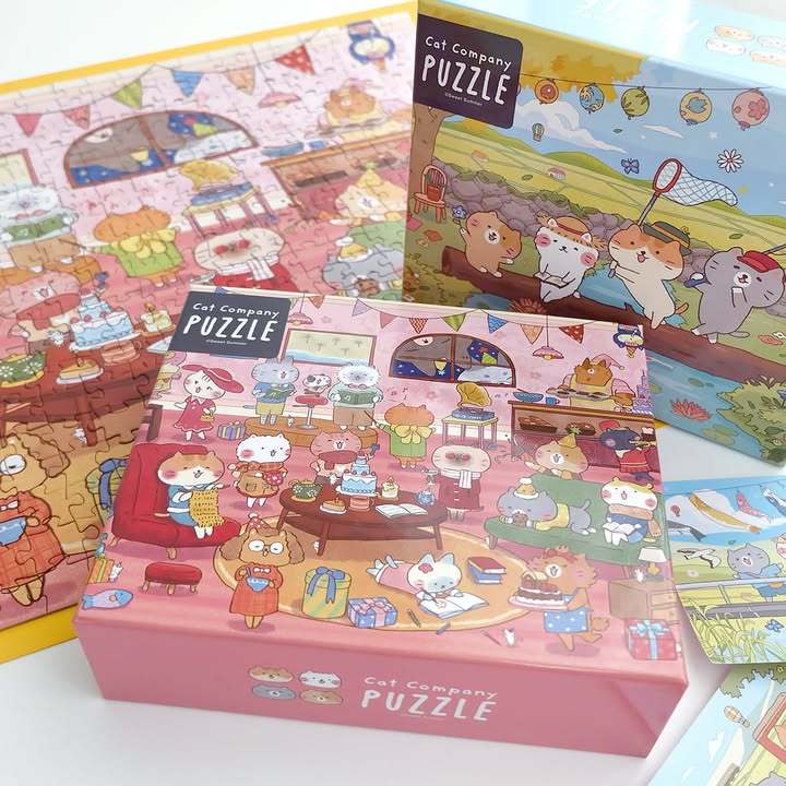 Jigsaw Puzzle Cat Company Puzzle 520 Pieces จิ๊กซอว์ ขนาด 520 ชิ้น มี 2 รุ่นให้เลือก มีสินค้าพร้อมส่งได้ทันที