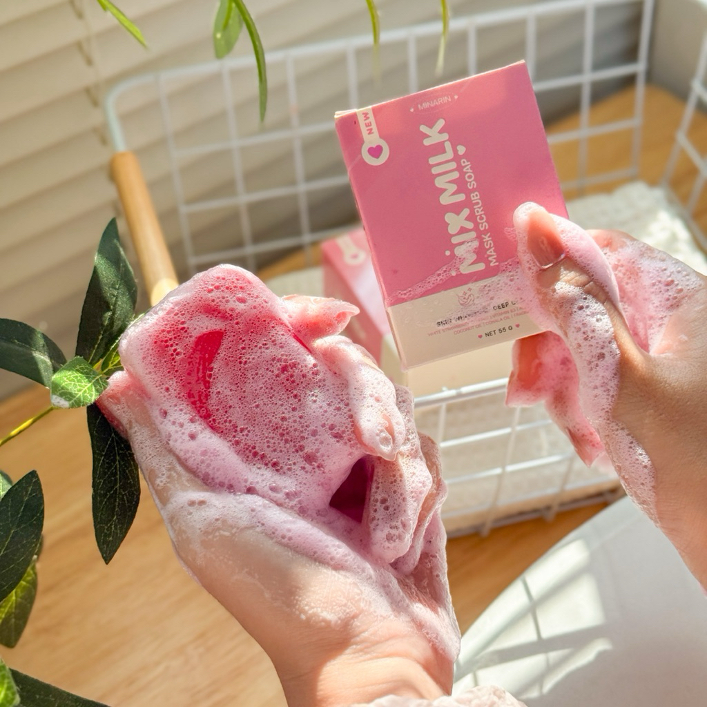 (เปิดบิล)แพคเก็จใหม่สบู่มิกซ์มิลล์ 🍓พร้อมส่ง สบู่กลูต้า สบู่มิกซ์เบอรี่🍓