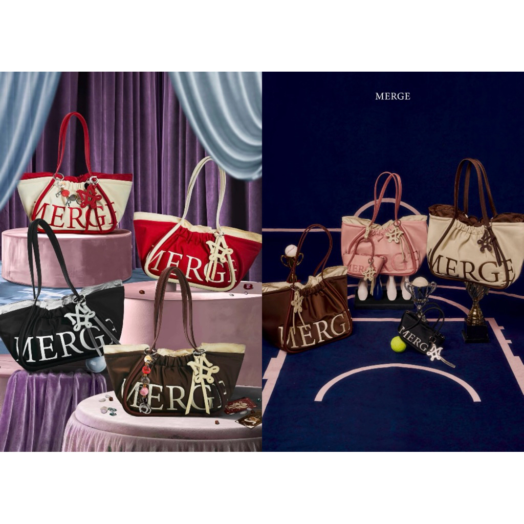 (พร้อมส่ง) 🌈𝐌𝐞𝐫𝐠𝐞 𝐀 𝐃𝐚𝐲 𝐁𝐚𝐠 ✨ New Nylon Medium short🎁Free Special Lucky Privilege lot 30/01 แท้💯💕