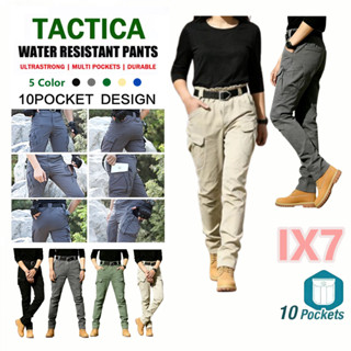 【COD】IX7 กางเกงยุทธวิธีสำหรับผู้ชายและผู้หญิง ไซส์ใหญ่ ยืดหย…