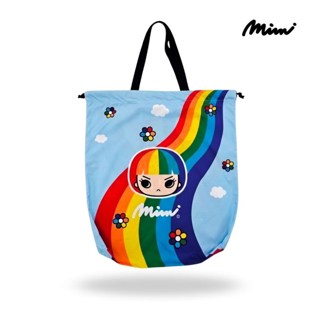Mimi กระเป๋ากลมพับได้ Pride Mimi สีฟ้า A9YKSB