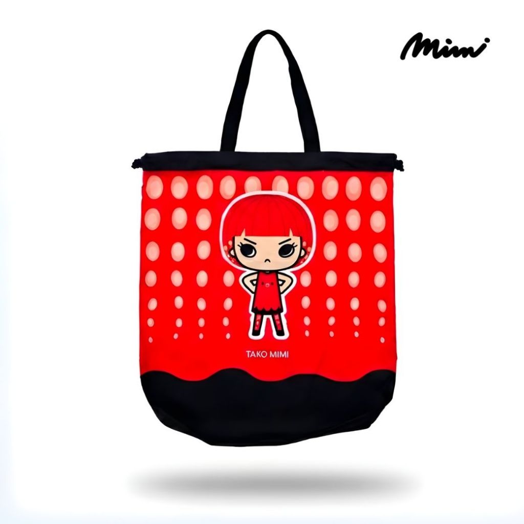Mimi กระเป๋ากลมพับได้ Tako Mimi สีแดง A9YRRE