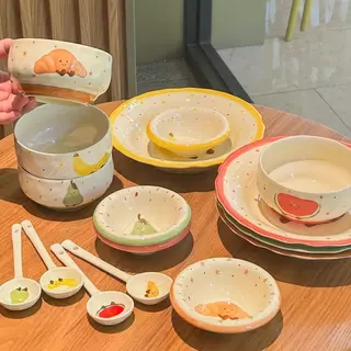 เซรามิค จาน จานข้าวคนจีน ชามก๋วยเตี๋ยว 8 นิ้ว เข้าไมโครเวฟได้ จานใส่อาหารร้อน