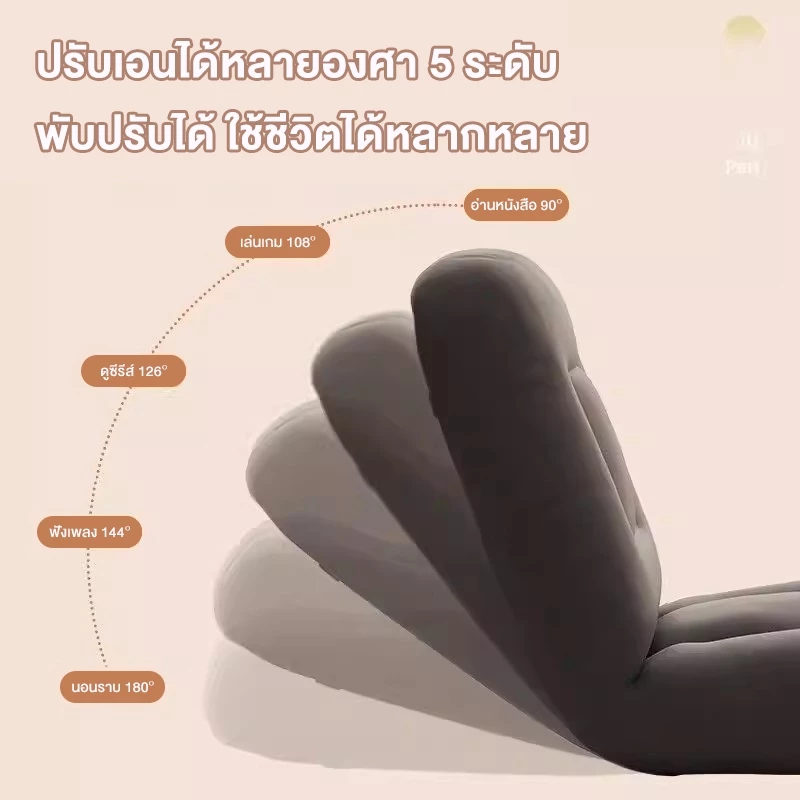 AUTU เบาะรองนั่งสำหรับคนขี้เกียจ เสื่อทาทามิพับได้ เบาะพิงหลังเตียง เบาะรองนั่งระเบียง สำหรับการนั่งเป็นเวลานาน thumbnail 9