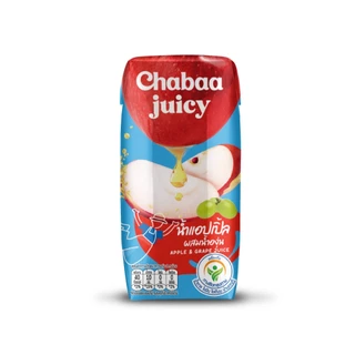 CHABAA น้ำแอปเปิ้ลผสมน้ำองุ่น 40% 180 มล. (18 กล่อง)