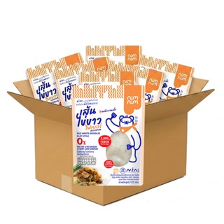 คุ้มสุด ยกลัง (50 ชิ้น) nimnim เส้นไข่ขาวไฟเบอร์  แบบแบน แคล…