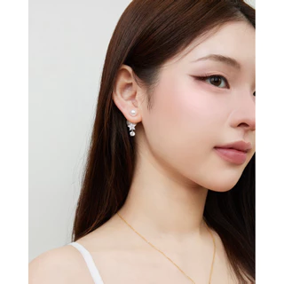 Socrush.bkk | SPARKLE PEARL earrings | SE-038 | ต่างหู ดาว มุก เพชร