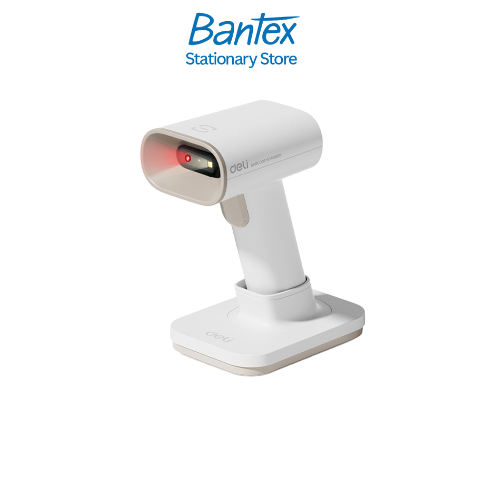 [แถมฟรี] Deli เครื่องสแกนQR สแกนบาร์โค้ด สแกน 29 แบบ รองรับหลายระบบ ระบบบลูทูธ/2.4g Barcode Scanner