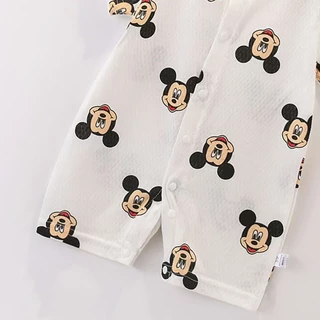 (พร้อมส่ง) ชุดรอมเปอร์แขนสั้นสำหรับเด็ก Disney Mickey ชุดเด็กอ่อน ชุดนอนเด็กอ่อน บอดี้สูทเด็ก สําหรับเด็กทารกแรกเกิด