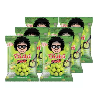 โก๋แก่แม็กซ์ถั่วอบพองรสวาซาบิซอสญี่ปุ่น 22บ. 65g (1แพ็ค 6 ซอง)