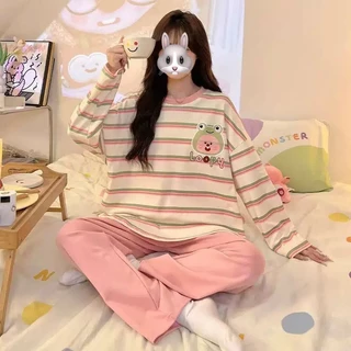 เซ็ตชุดนอน เสื้อแขนยาว-กางเกงขายาว ลายหมี สุดน่ารัก ลายการ์ตูน หลายรูปแบบหลายลาย พร้อมจัดส่ง